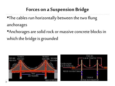 forces on suspension bridge